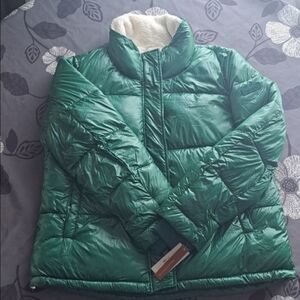 Koolaburra by UGG Womens Green Long Sleeve Full Zip Puffer Jacket Size Large